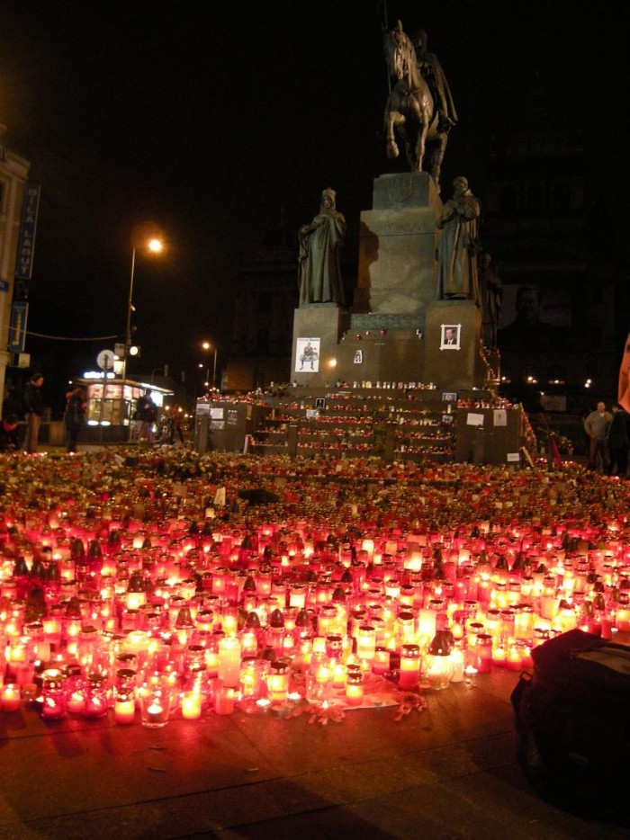 Poslední zastávka pod Václavem na Václavském náměstí