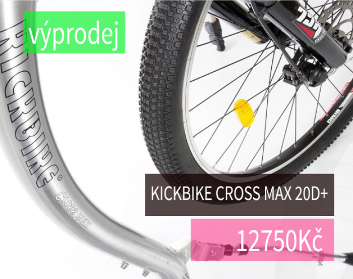 Vyšší model terénní koloběžky Kickbike Cross MAX 20D+